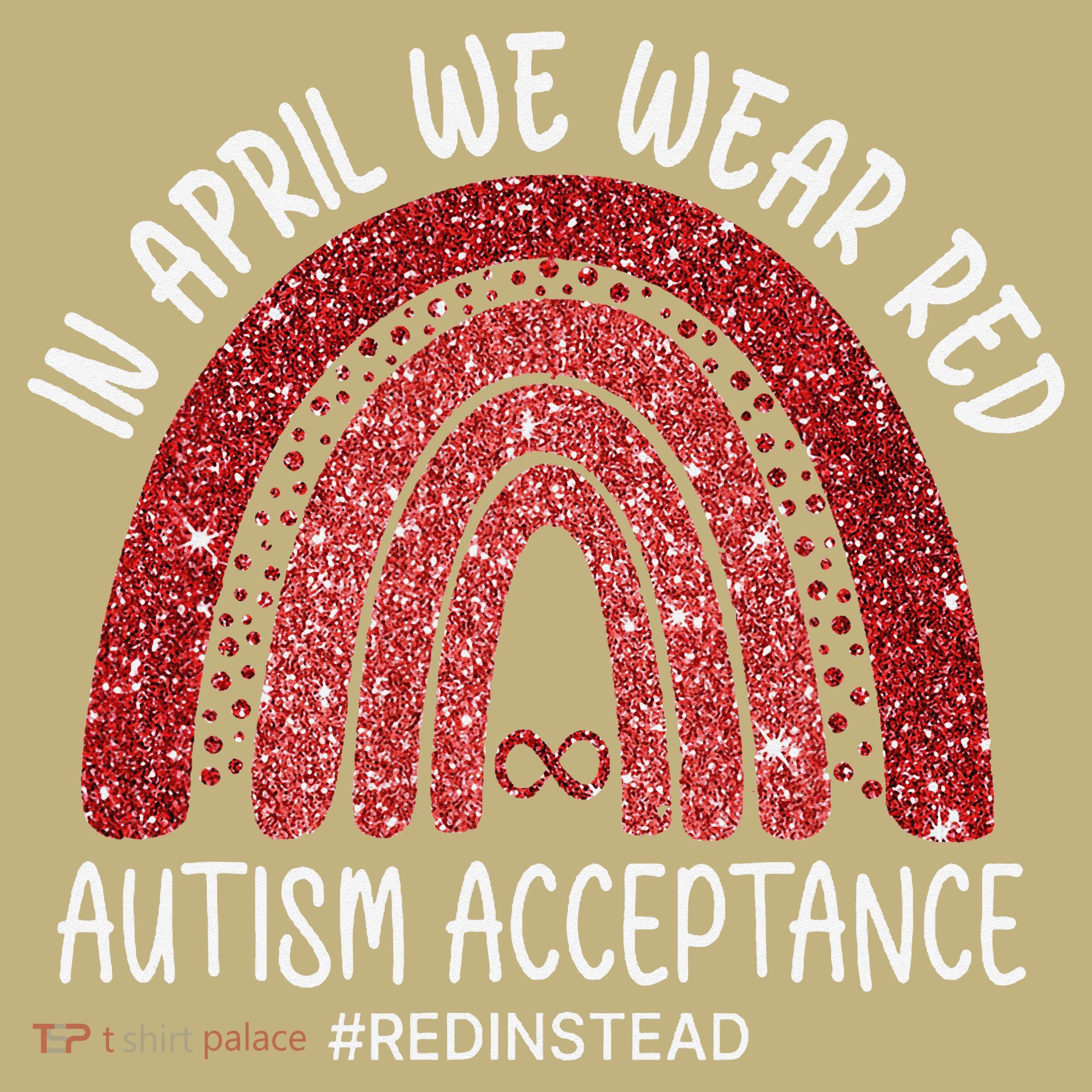 In April We Wear Red Autism Awareness Acceptance Red Polo