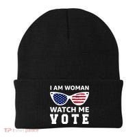 I Am Woman Watch Me Vote Beanie thumb 0