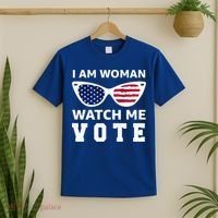 I Am Woman Watch Me Vote T-Shirt thumb 2