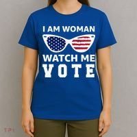 I Am Woman Watch Me Vote T-Shirt thumb 4