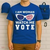 I Am Woman Watch Me Vote T-Shirt thumb 6