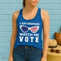 I Am Woman Watch Me Vote Women's Tank Top thumb 2