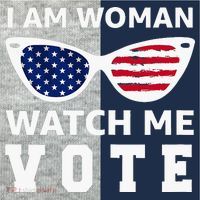 I Am Woman Watch Me Vote Kids Colorblock Raglan Jersey thumb 2