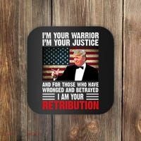 I Am Your Retribution Pro Donald Trump Usa Coaster thumb 0