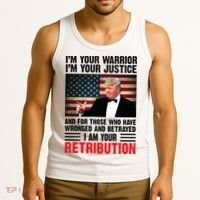 I Am Your Retribution Pro Donald Trump Usa Tank Top thumb 3