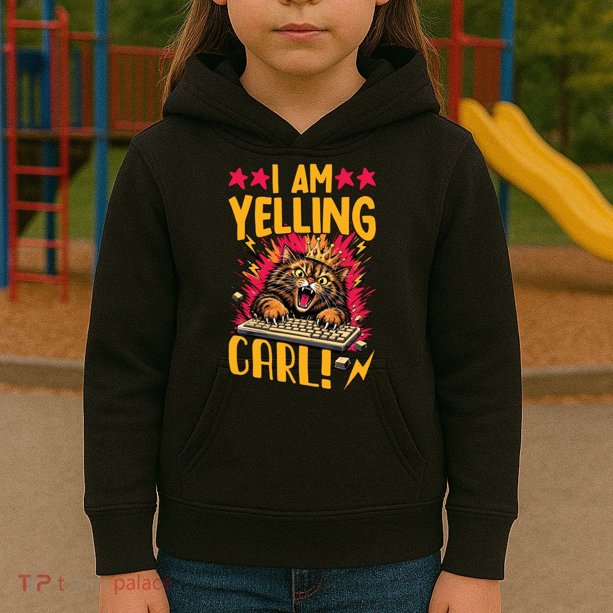 I Am Yelling Carl Kids Hoodie