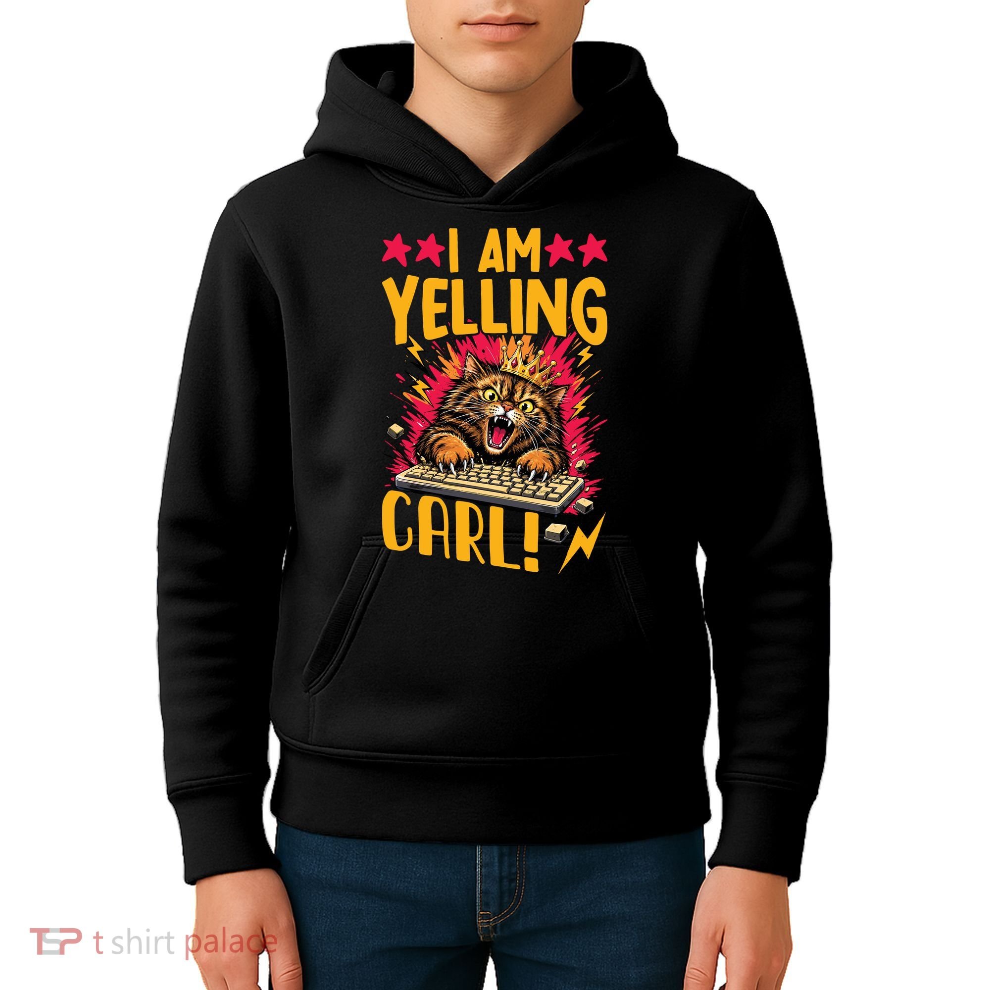 I Am Yelling Carl Kids Hoodie