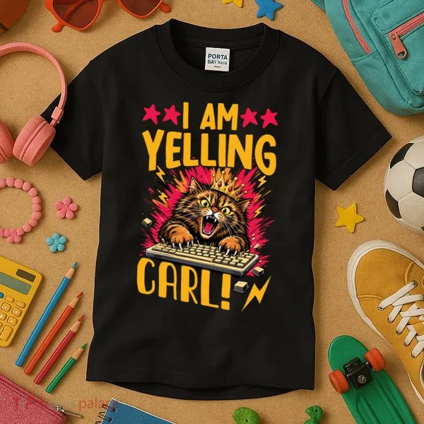 I Am Yelling Carl Kids T-Shirt
