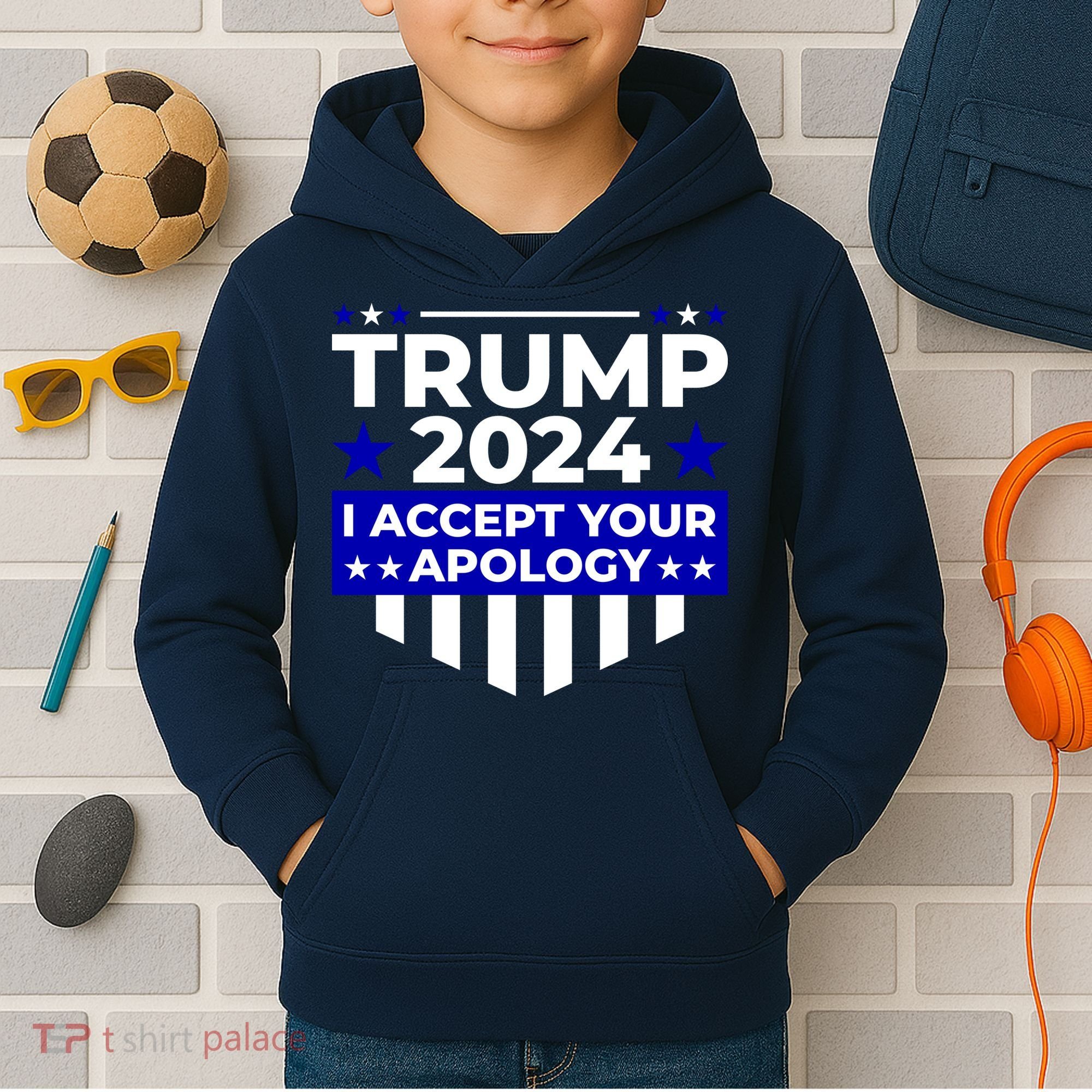 I Accept Your Apology 2024 Trump 2024 Kids Hoodie