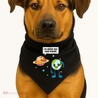I'm Afraid You Have Humans Earth Day Climate Change USA-Made Doggie Bandana thumb 1