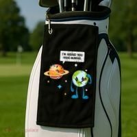 I'm Afraid You Have Humans Earth Day Climate Change Golf Towel thumb 2