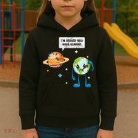 I'm Afraid You Have Humans Earth Day Climate Change Kids Hoodie thumb 3