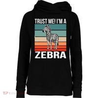 I'm a Zebra Halloween Safari Zoo Zebra Womens Funnel Neck Pullover Hood thumb 0