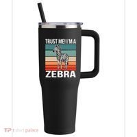 I'm a Zebra Halloween Safari Zoo Zebra 40oz Vacuum Insulated Stainless Steel Travel Tumbler thumb 0