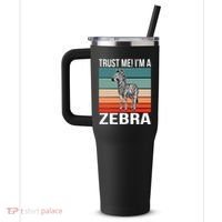 I'm a Zebra Halloween Safari Zoo Zebra 40oz Vacuum Insulated Stainless Steel Travel Tumbler thumb 2