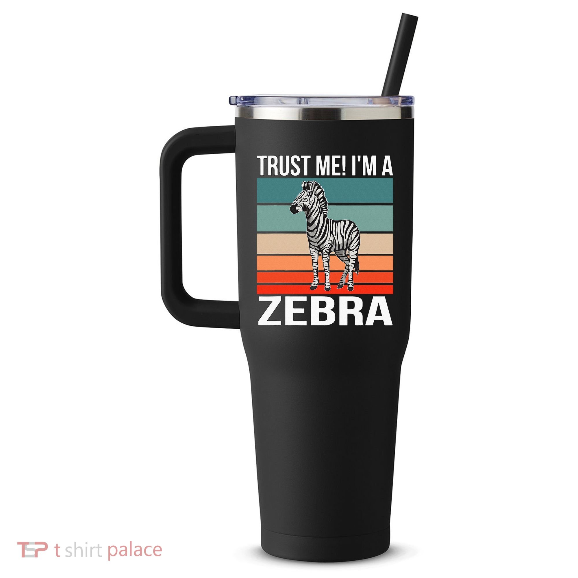 I'm a Zebra Halloween Safari Zoo Zebra 40oz Vacuum Insulated Stainless Steel Travel Tumbler