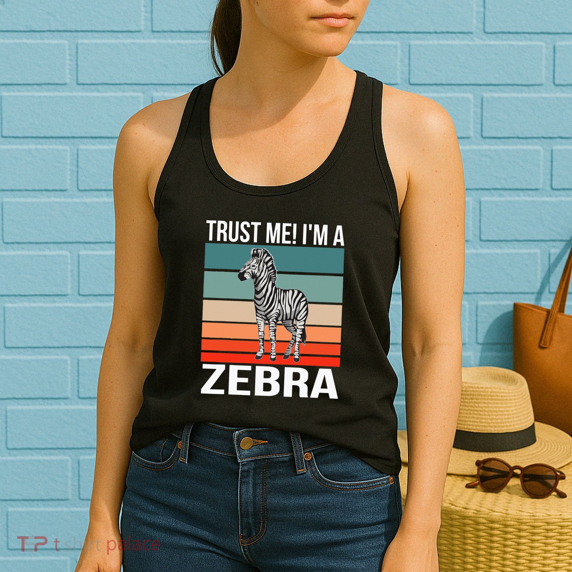 I'm a Zebra Halloween Safari Zoo Zebra Women's Tank Top