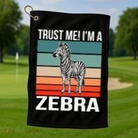 I'm a Zebra Halloween Safari Zoo Zebra Golf Towel thumb 1