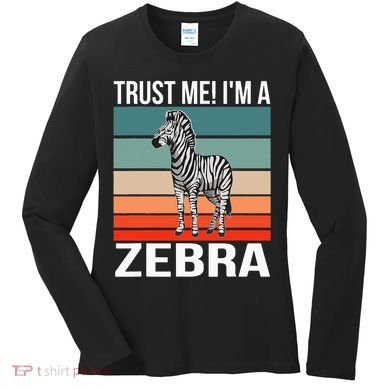 I'm a Zebra Halloween Safari Zoo Zebra Women's Long Sleeve Shirt