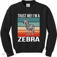I'm a Zebra Halloween Safari Zoo Zebra Kids Sweatshirt thumb 0