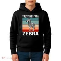 I'm a Zebra Halloween Safari Zoo Zebra Kids Hoodie thumb 4