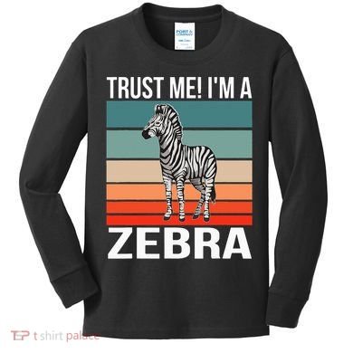 I'm a Zebra Halloween Safari Zoo Zebra Kids Long Sleeve Shirt