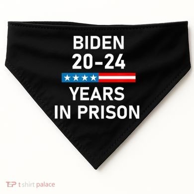 Impeach Biden 2024 Years In Prison USA-Made Doggie Bandana