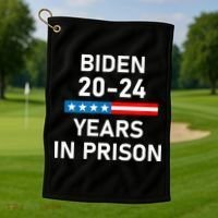 Impeach Biden 2024 Years In Prison Golf Towel thumb 1