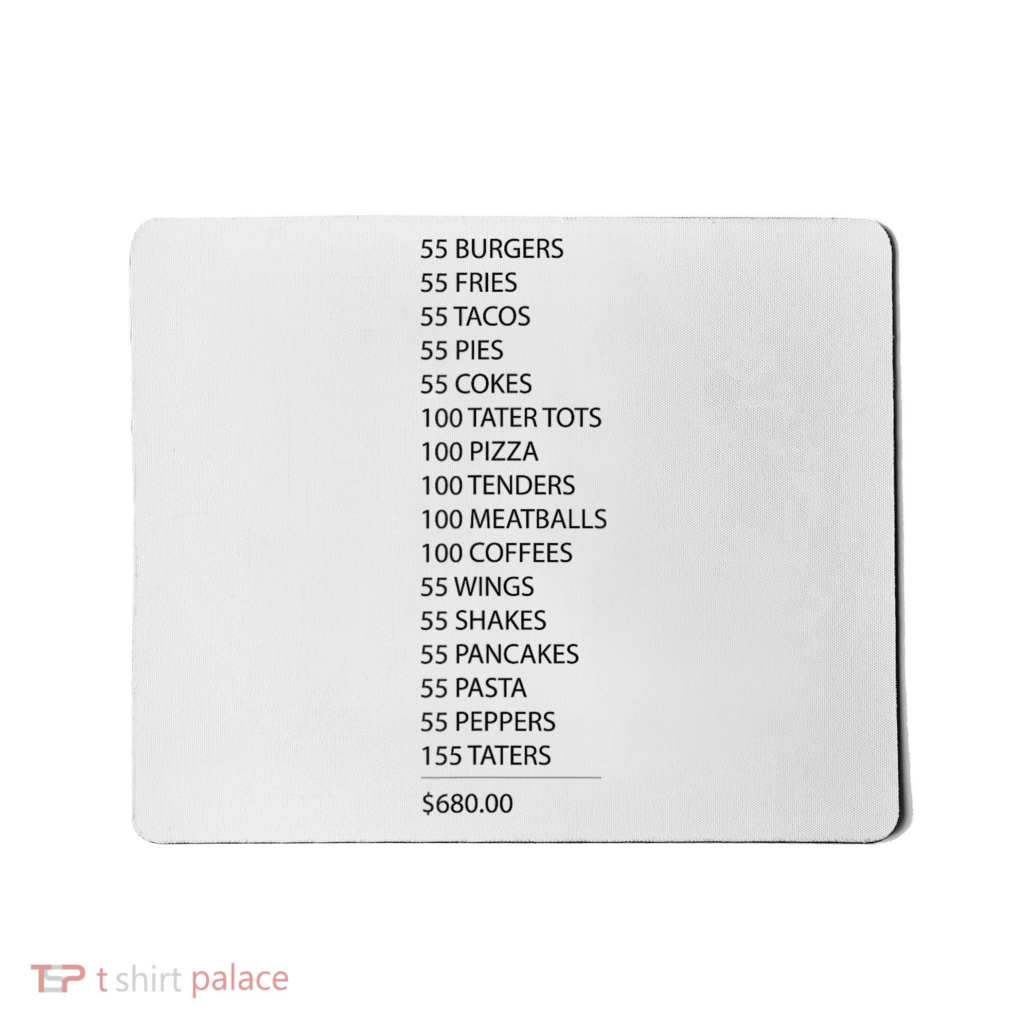 ITYSL Burgers 55 Fries I Think You Should Leave Mousepad