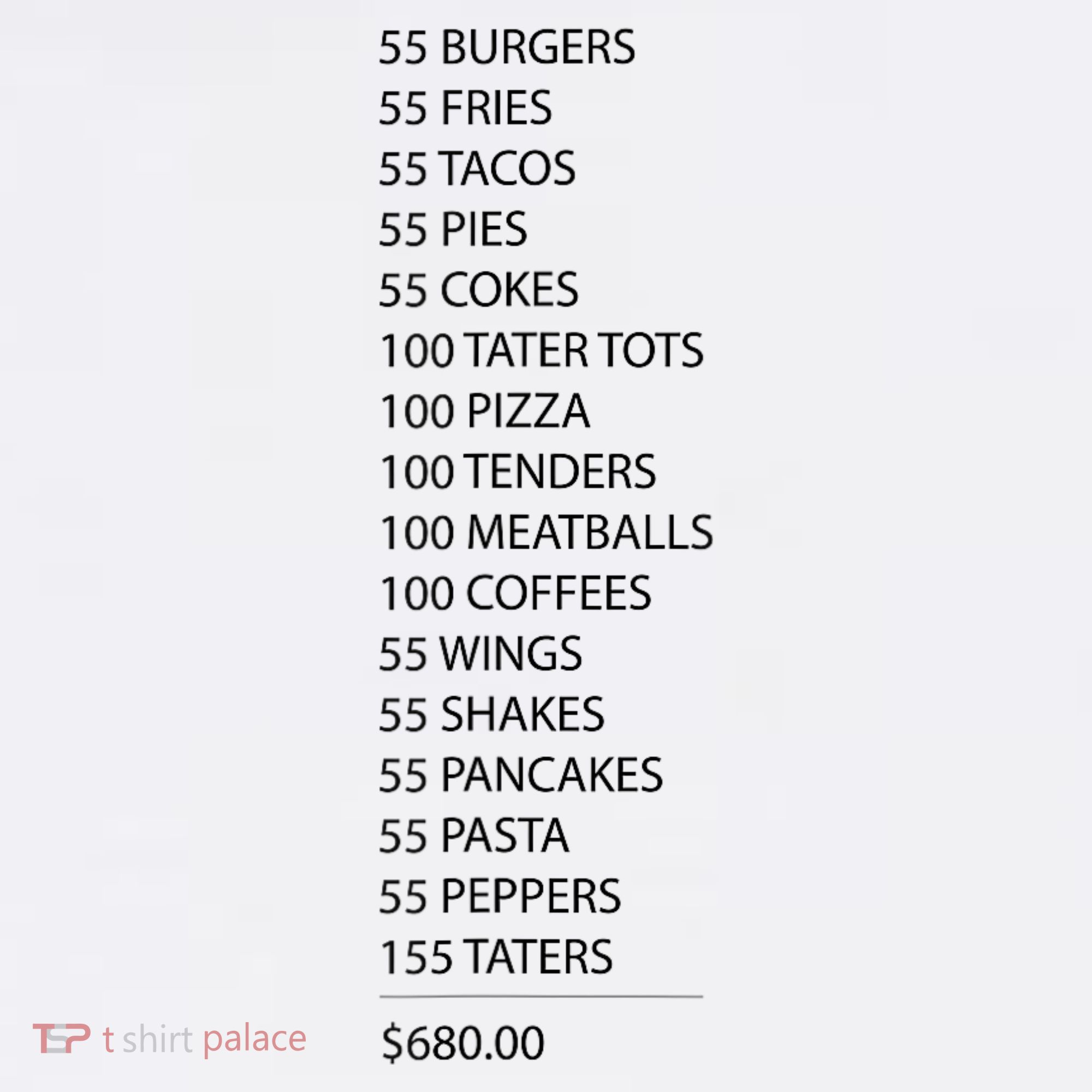 ITYSL Burgers 55 Fries I Think You Should Leave Mousepad