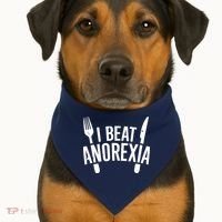 I Beat Anorexia USA-Made Doggie Bandana thumb 1