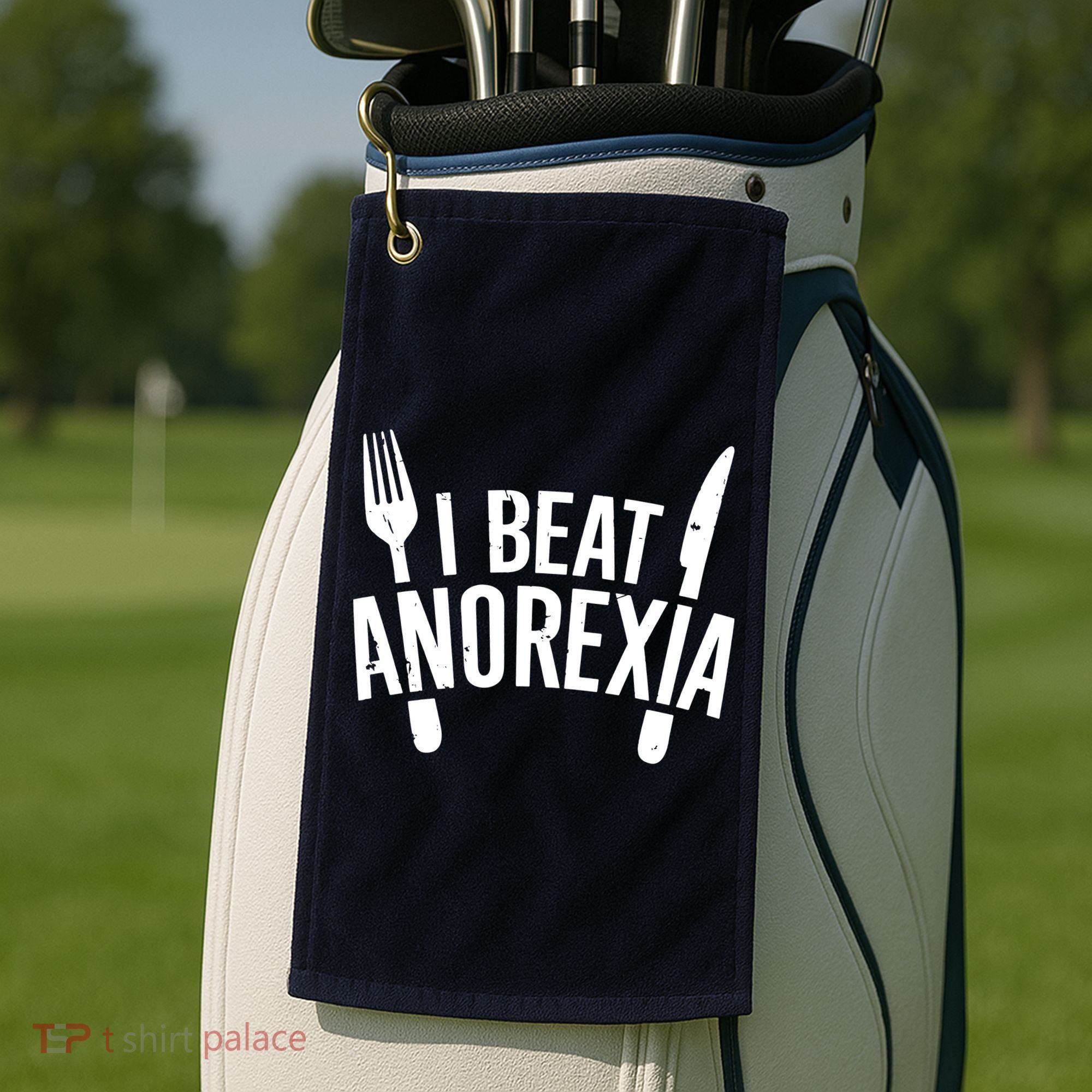 I Beat Anorexia Golf Towel