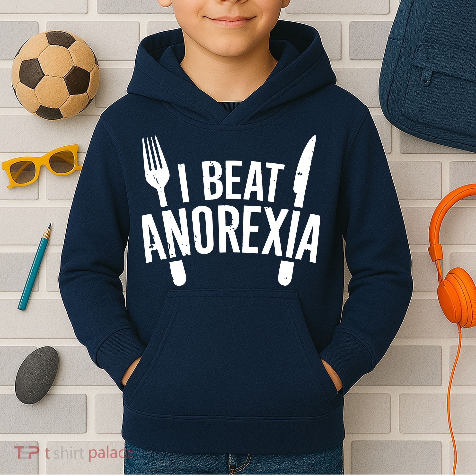 I Beat Anorexia Kids Hoodie