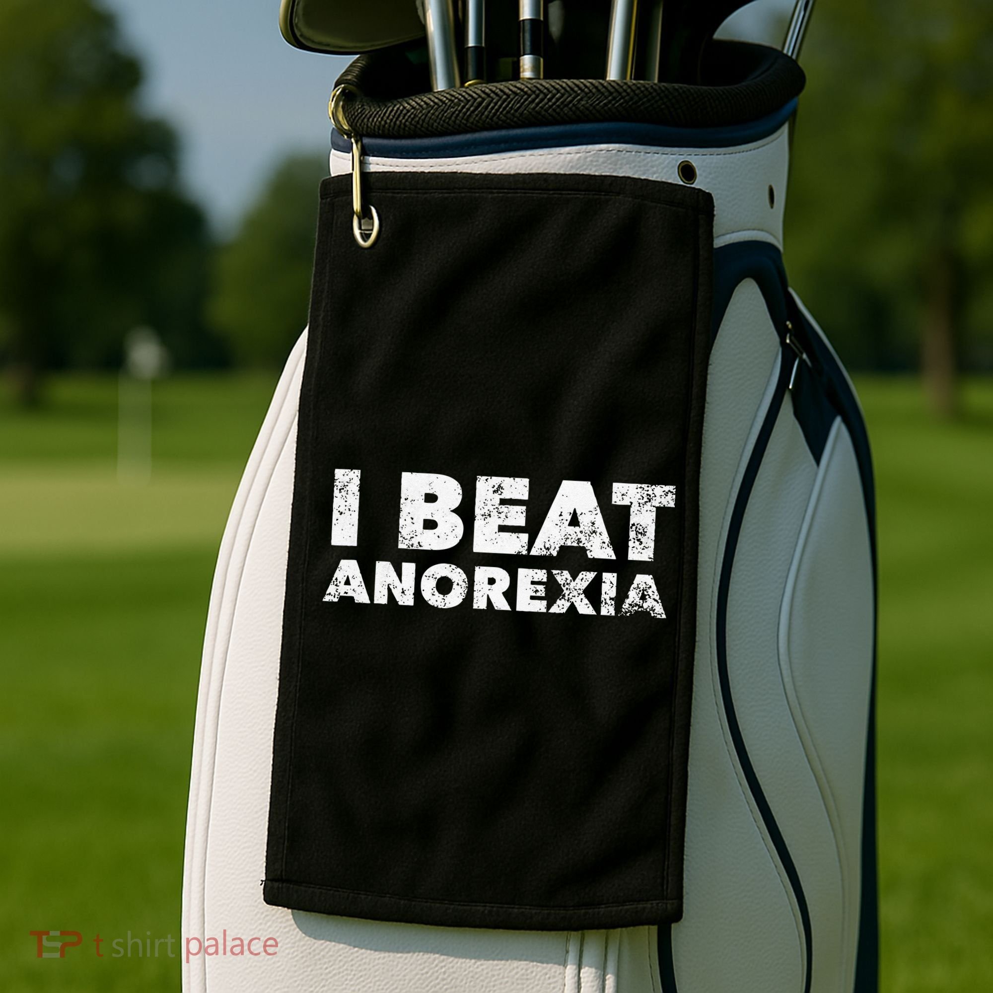 I Beat Anorexia Awareness Golf Towel