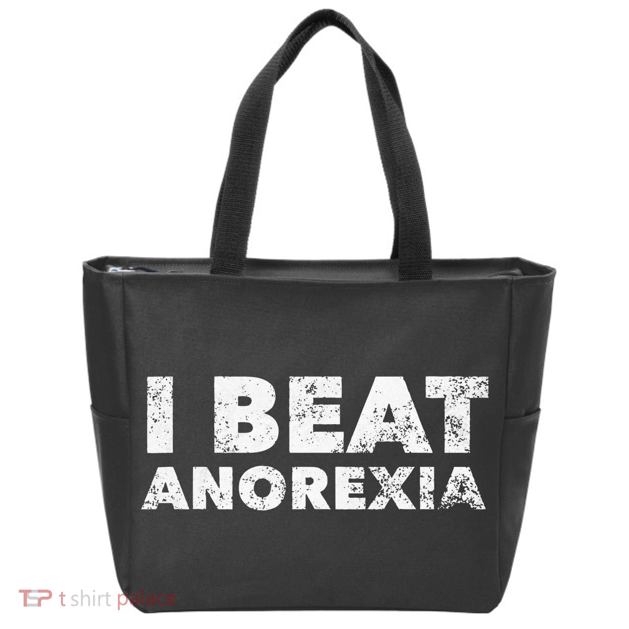 I Beat Anorexia Awareness Tote Bag