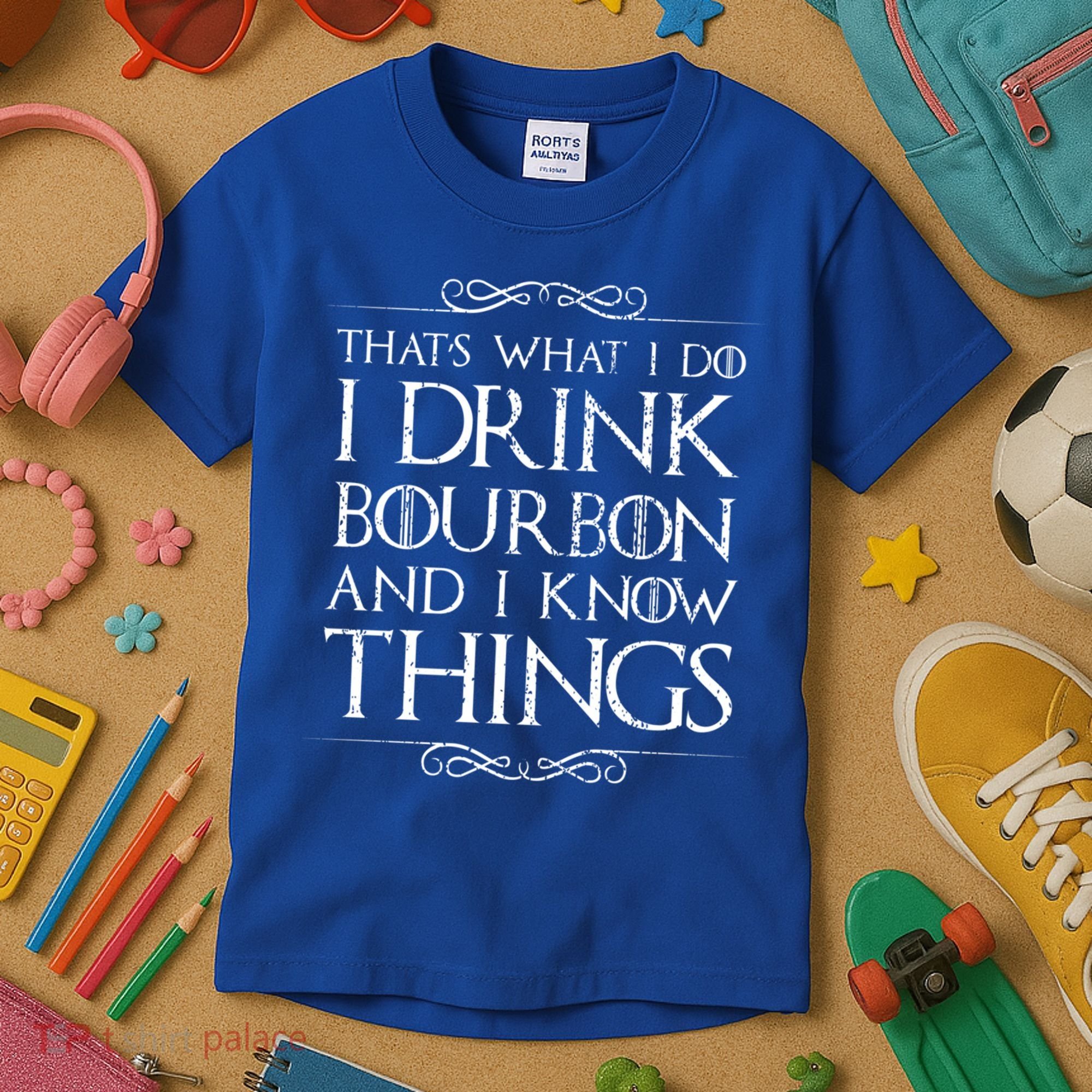 I Bourbon And I Know Things Cute Gift Kids T-Shirt