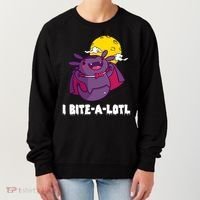 I Bite A Lot Axolotl Funny Halloween Vampire Women's Sweatshirt thumb 0