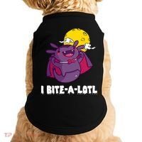I Bite A Lot Axolotl Funny Halloween Vampire Doggie Tank thumb 0