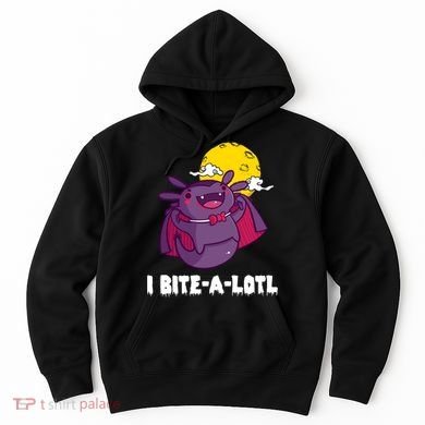 I Bite A Lot Axolotl Funny Halloween Vampire Hoodie