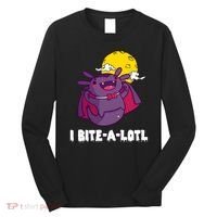 I Bite A Lot Axolotl Funny Halloween Vampire Long Sleeve Shirt thumb 0