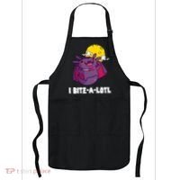 I Bite A Lot Axolotl Funny Halloween Vampire Apron thumb 0