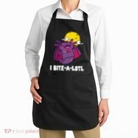 I Bite A Lot Axolotl Funny Halloween Vampire Apron thumb 2