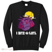 I Bite A Lot Axolotl Funny Halloween Vampire Sweatshirt thumb 0