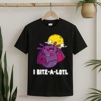 I Bite A Lot Axolotl Funny Halloween Vampire T-Shirt thumb 2