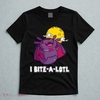 I Bite A Lot Axolotl Funny Halloween Vampire T-Shirt thumb 5