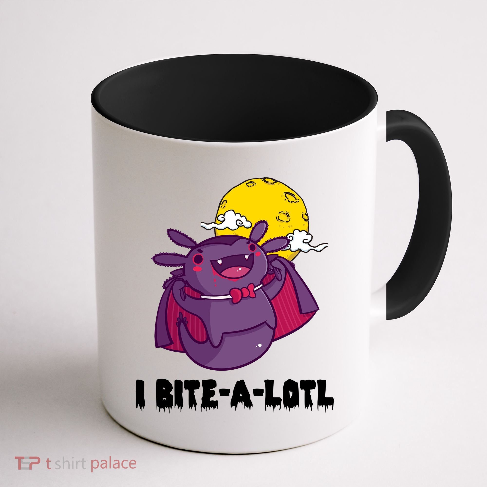 I Bite A Lot Axolotl Funny Halloween Vampire Coffee Mug