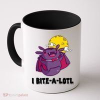 I Bite A Lot Axolotl Funny Halloween Vampire Coffee Mug thumb 0