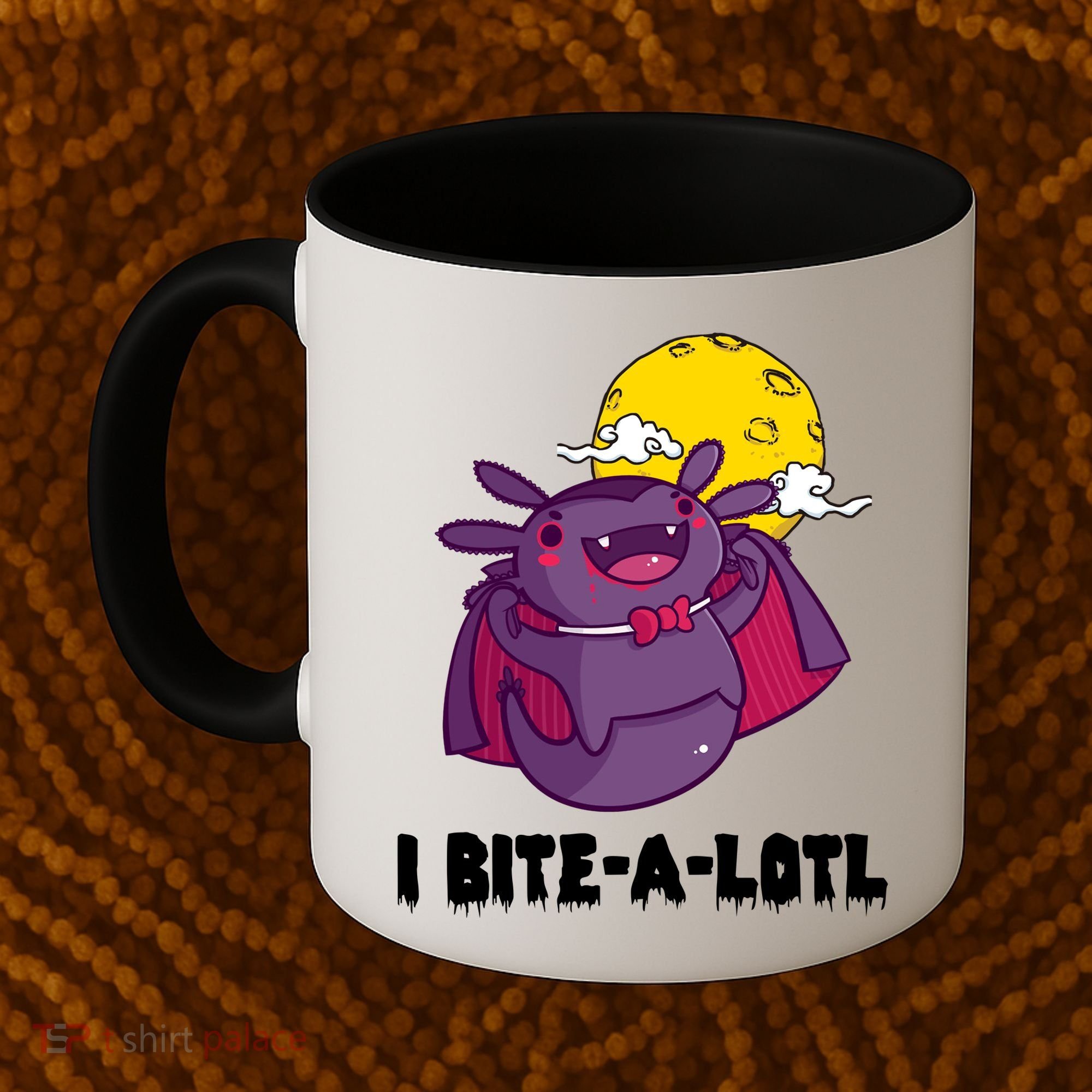 I Bite A Lot Axolotl Funny Halloween Vampire Coffee Mug