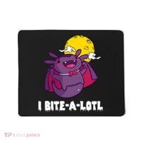 I Bite A Lot Axolotl Funny Halloween Vampire Mousepad thumb 0