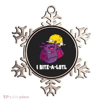 I Bite A Lot Axolotl Funny Halloween Vampire Ornament